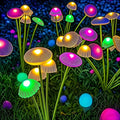Solar Mushroom Garden Lights | Dual Mode LED | IP65 Waterproof Outdoor Decor for Yard, Patio & Pathway | Warm White & Multicolor