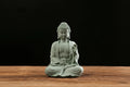 Mini Garden Buddha Stone Statue -- Buddhist Monk Sculpture