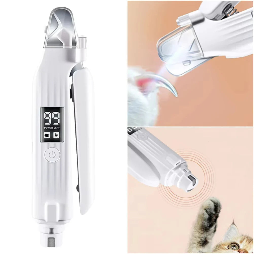2-in-1 Electric Pet Nail Trimmer & Grinder -- Dogs, Cats & Small Pets