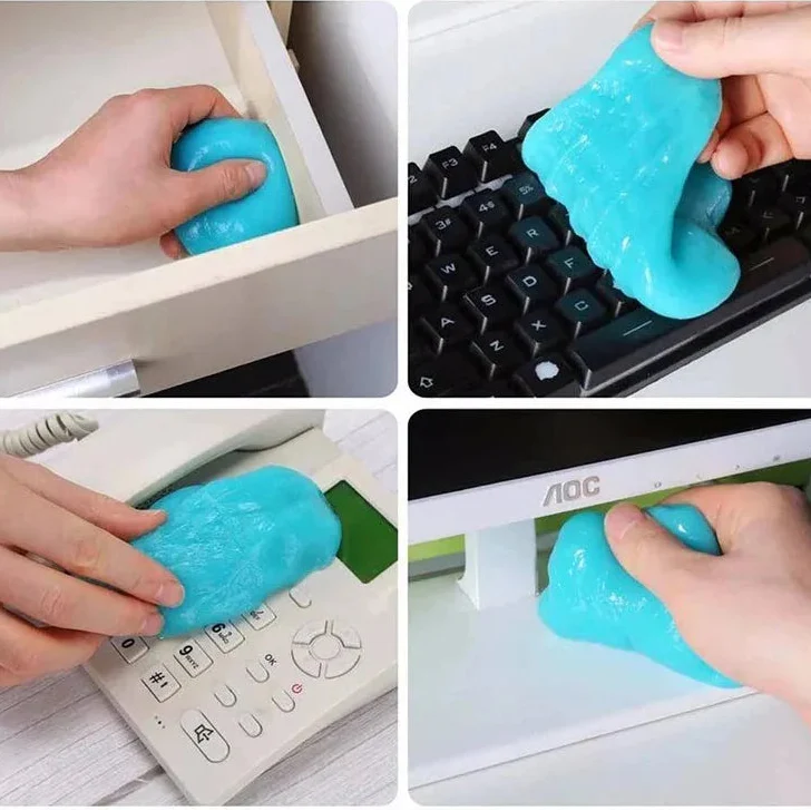 Magic Cleaning Gel Slime -- Car Interior, Keyboard & Electronics