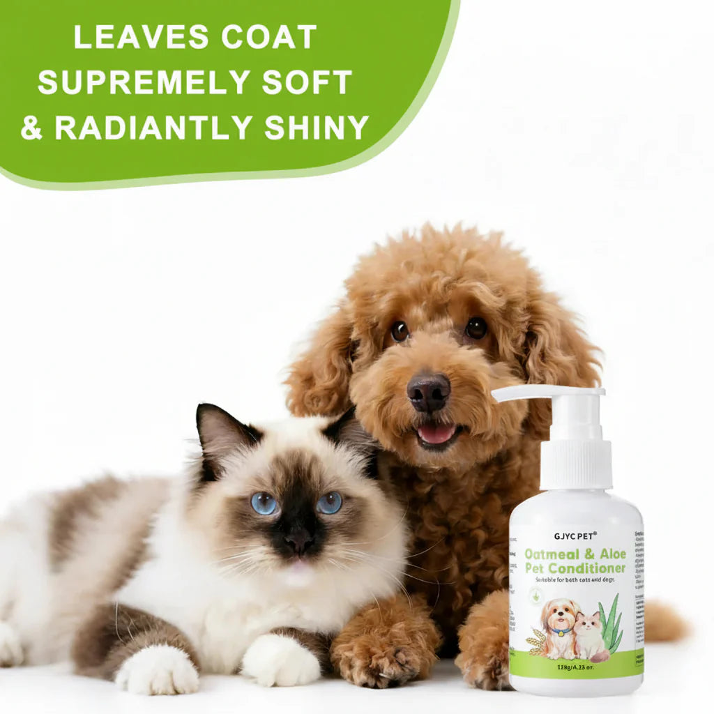 Natural Oatmeal & Aloe Pet Conditioner -- Dogs & Cats | Detangling & Hydrating Formula