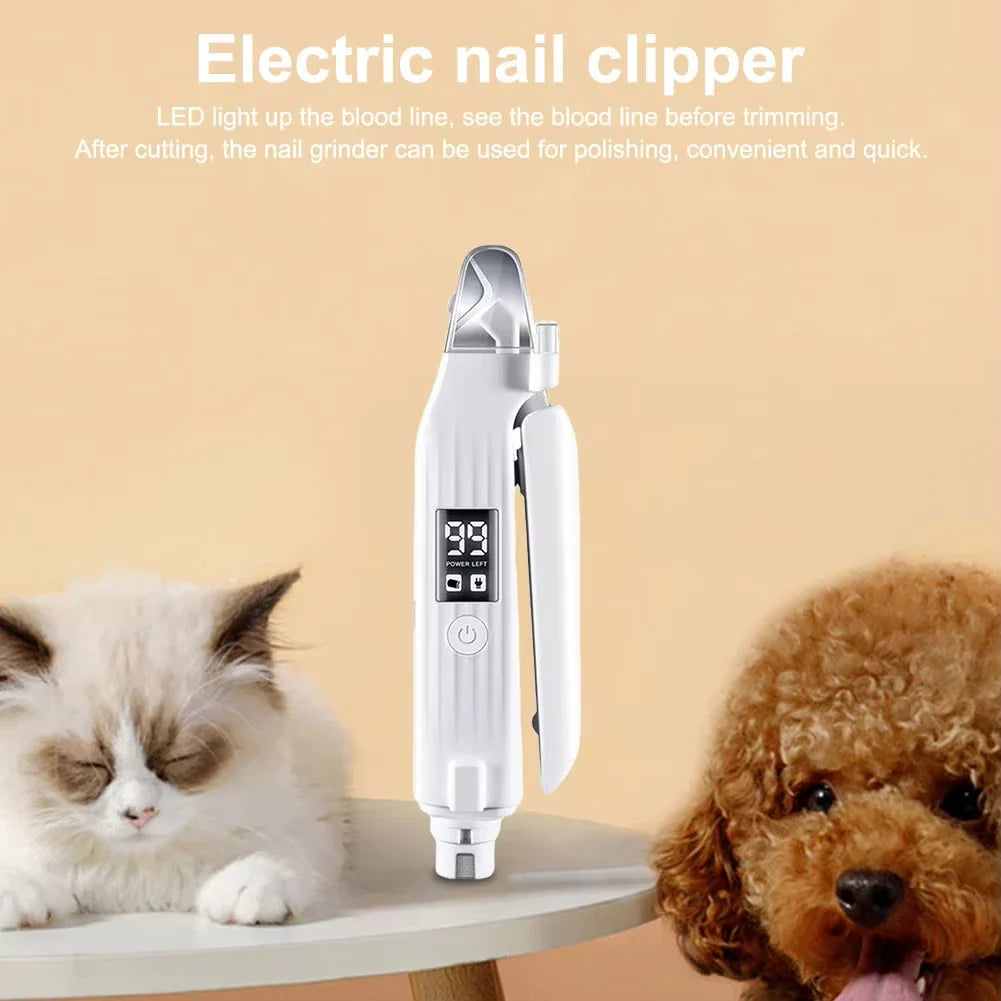 2-in-1 Electric Pet Nail Trimmer & Grinder -- Dogs, Cats & Small Pets