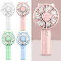 Mini USB Rechargeable Handheld Fan | Quiet Personal Cooling Fan for Eyelash Extensions, Travel & Makeup | White, Pink, Blue & Green | 16 × 8 × 5 cm (6.30 × 3.15 × 1.97 in)
